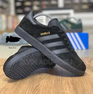 Adidas Gazelle "Triple Black/Gold"