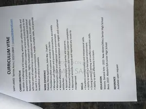Sales Telemarketing CV