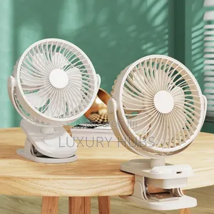 Rechargeable Clip Table Fan With Lamp