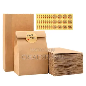 Brown Bags With Stickers