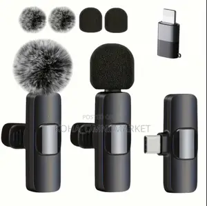 Wireless Lavalier 2-in-1 Microphone for iPhone + Type C