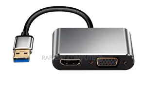 Usb 3.0 Male to Hdmi+Vga Female Adapter