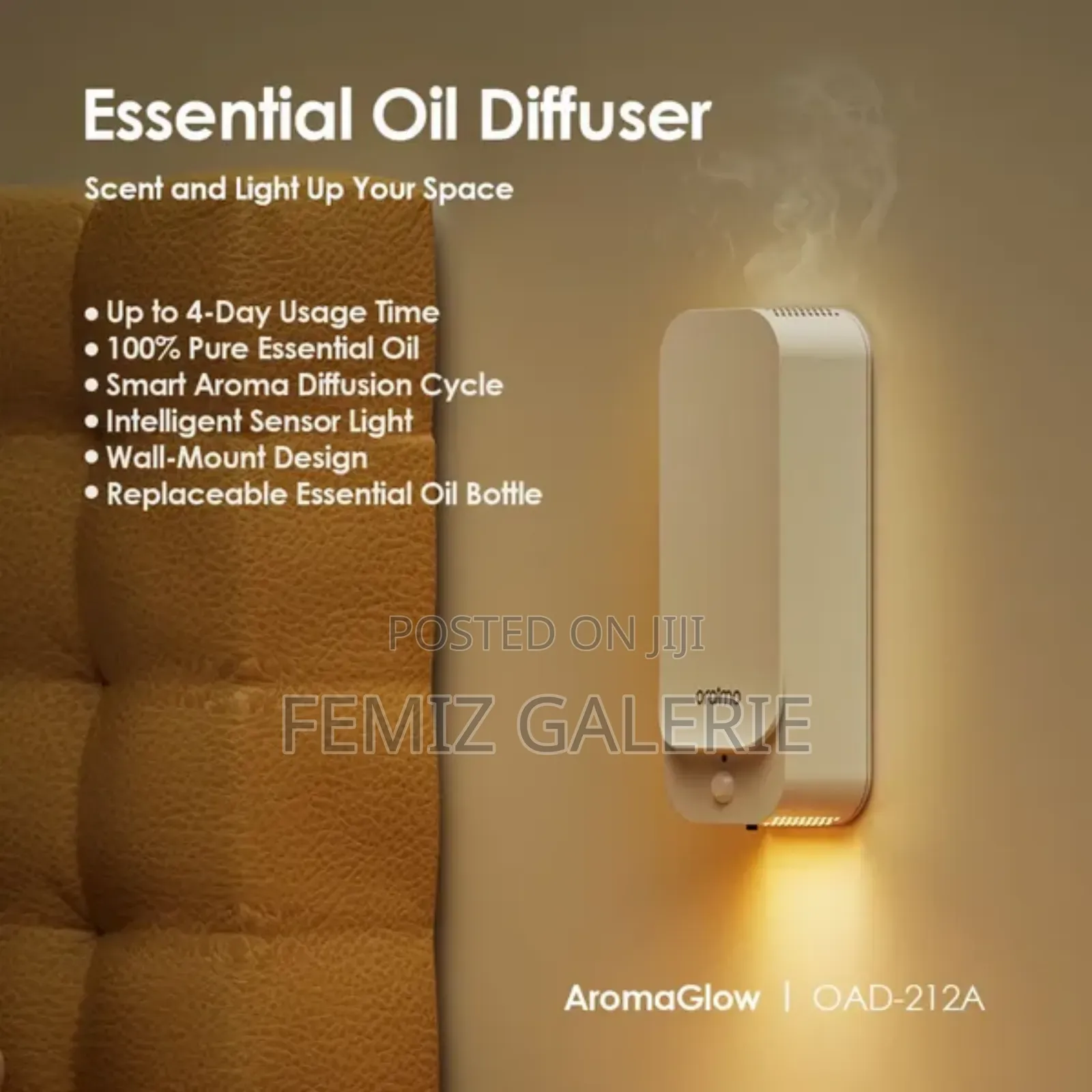 Oraimo Aromaglow Waterless Wall-Mount Aromatherapy Diffuser