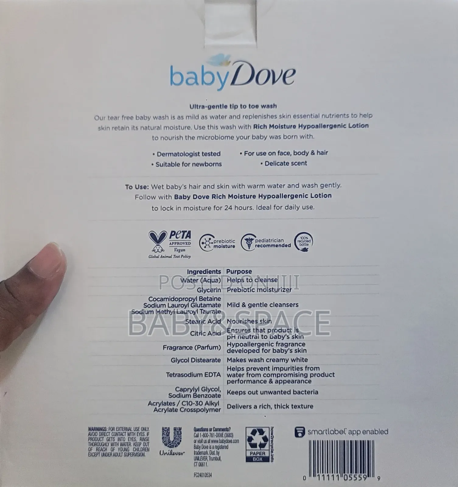 Baby Dove Hypoallergenic Wash