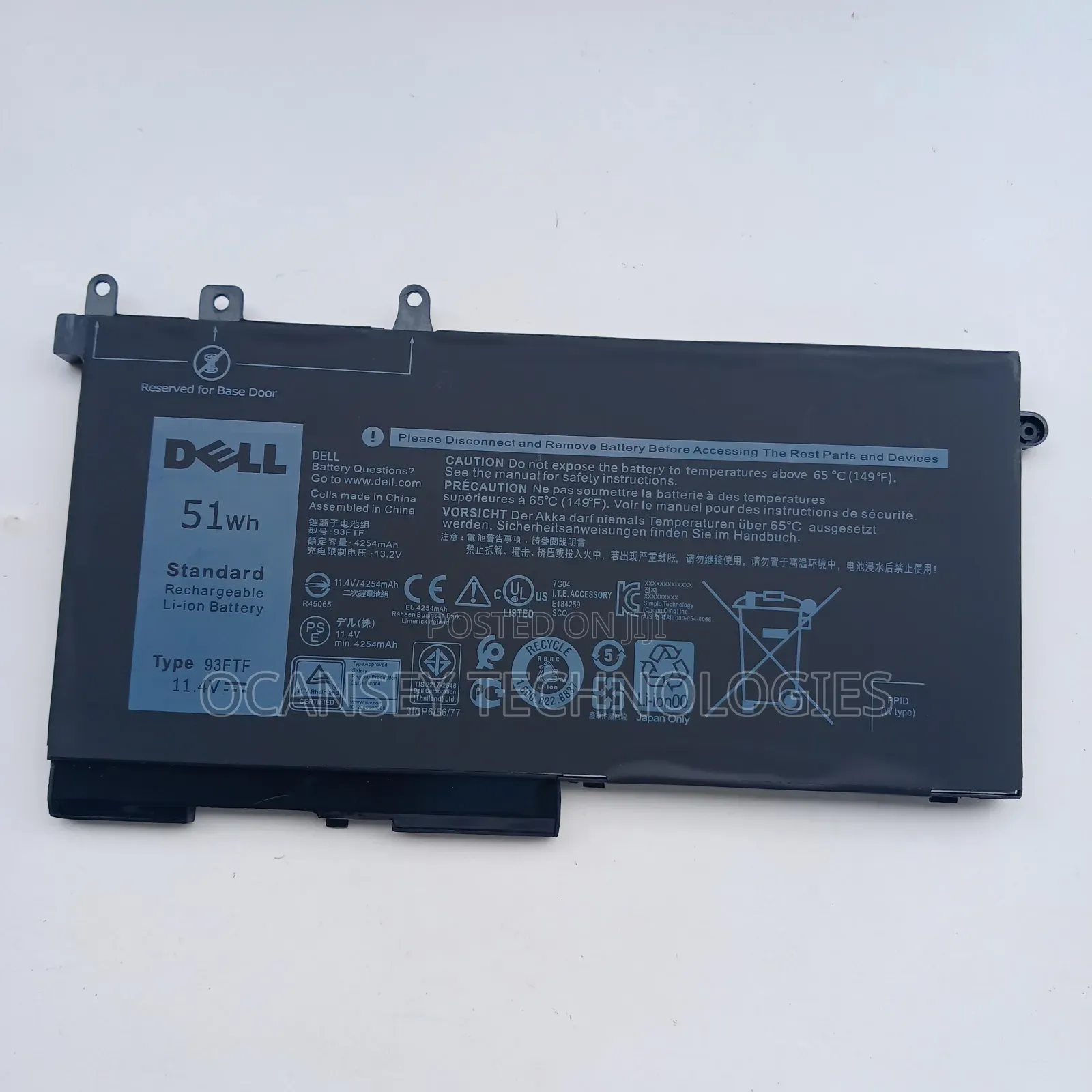 Original Dell 93ftf Laptop Battery for Dell