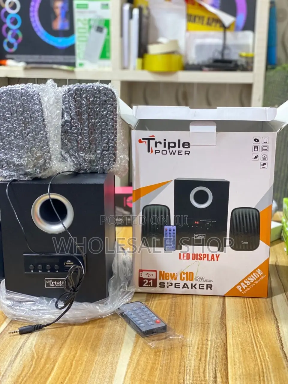 Triple Power New C10 Wood Multimedia Speaker