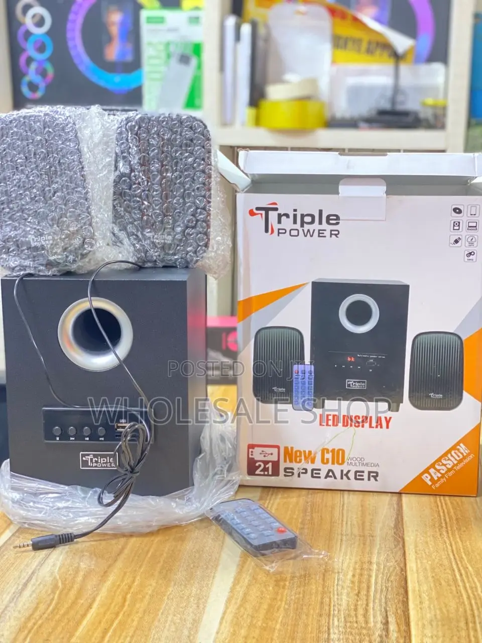 Triple Power New C10 Wood Multimedia Speaker