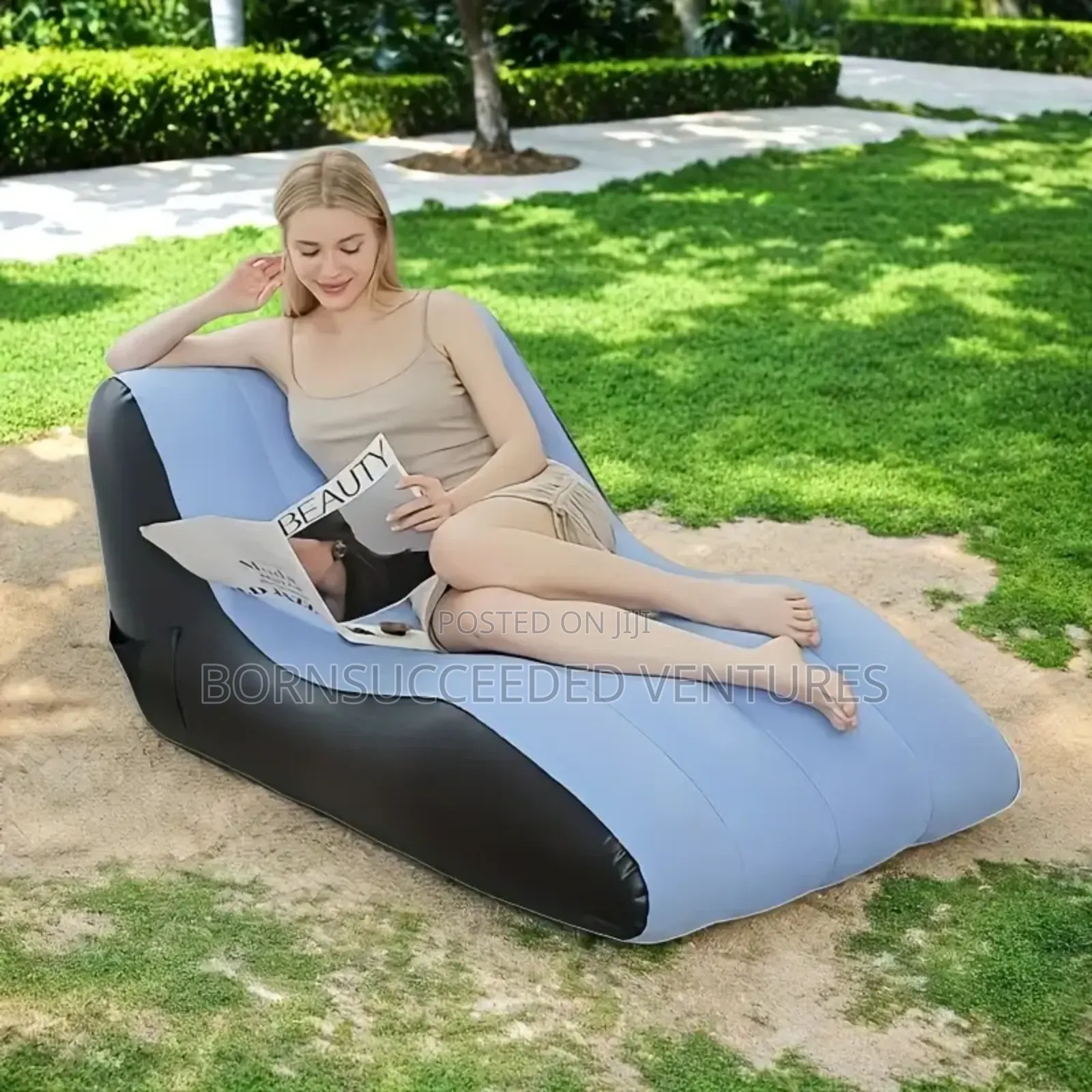 Lazy Sofa Inflatable Folding Louniger Outdoor Sofa Bed