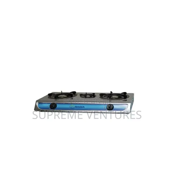 Sigma 3 Burners Stove. Gas Cooker, Stove, Stainless Steel