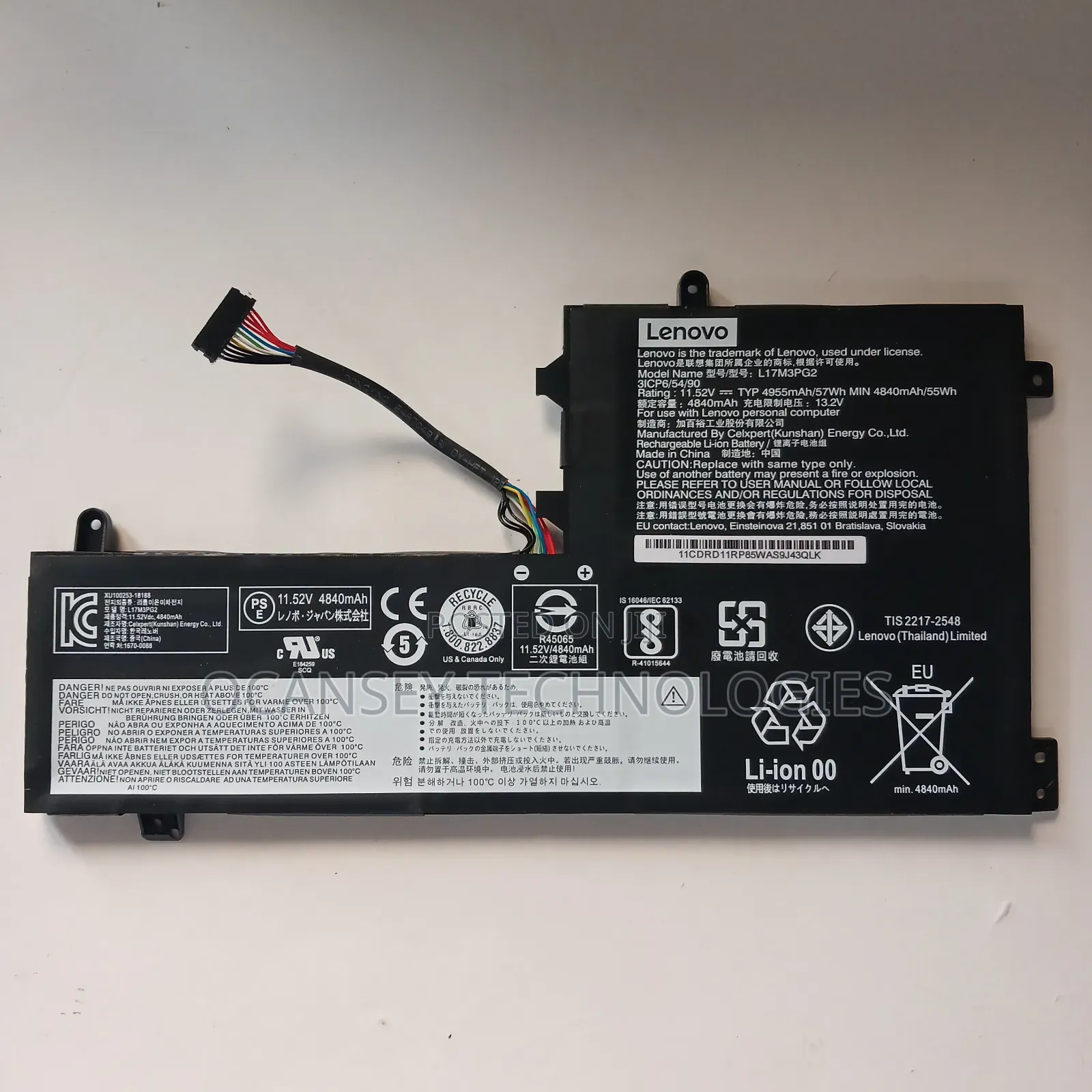 Original Lenovo L17m3pg2 Laptop Battery