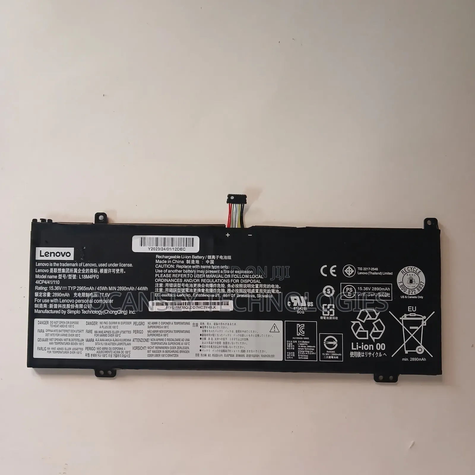 Original Lenovo L18m4pf0 Battery For Thinkbook 13s-iwl 14s-iwl 13s-iml
