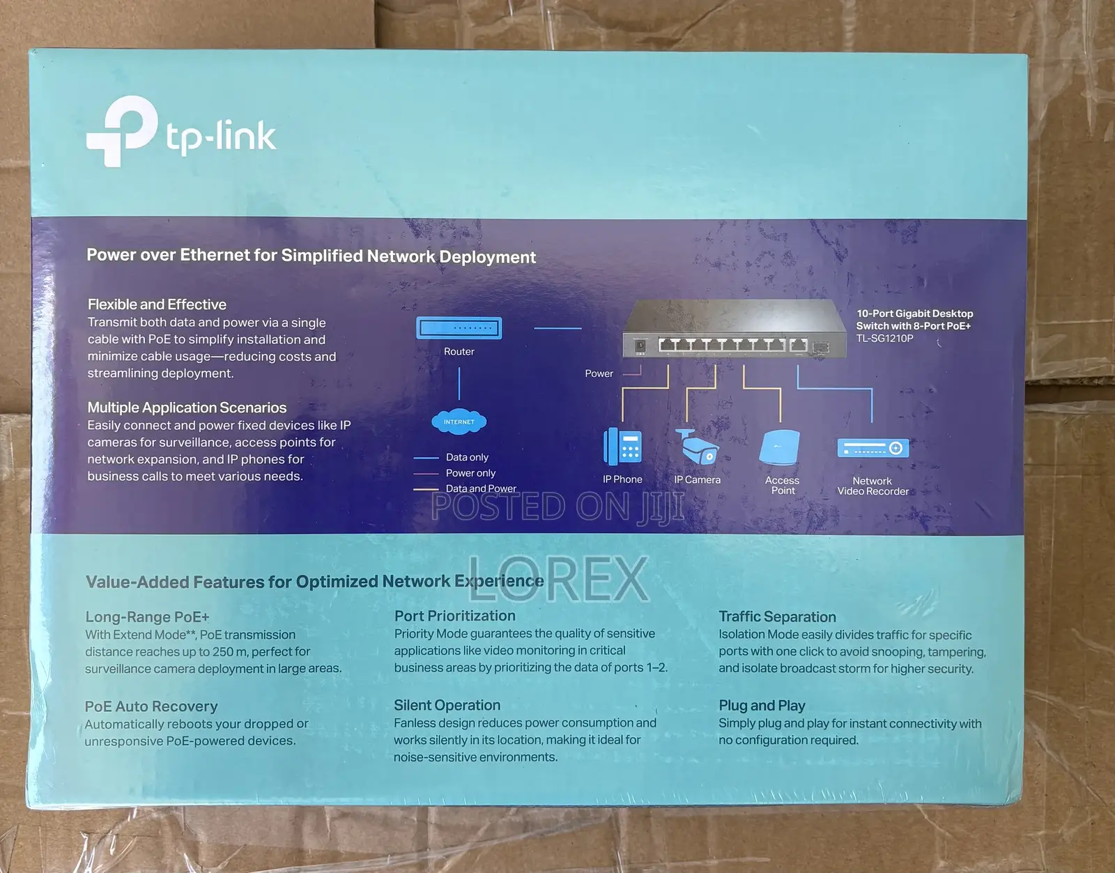 Tp-Link 8-Port Poe Gigabit Desktop Switch Tl-Sg1210p