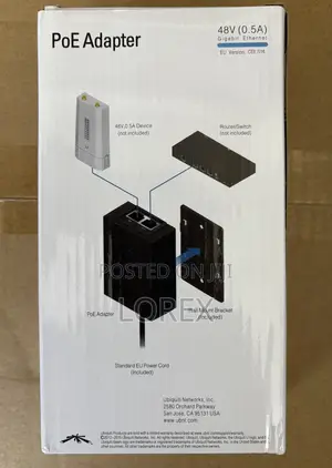Ubiquiti Poe Adapter 48v Poe-48-24w-G+Gigabit Lan Port