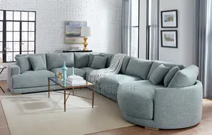 Vasher 166” 6 Seater Fabric Sectional Sofa With Cuddler.Usa.