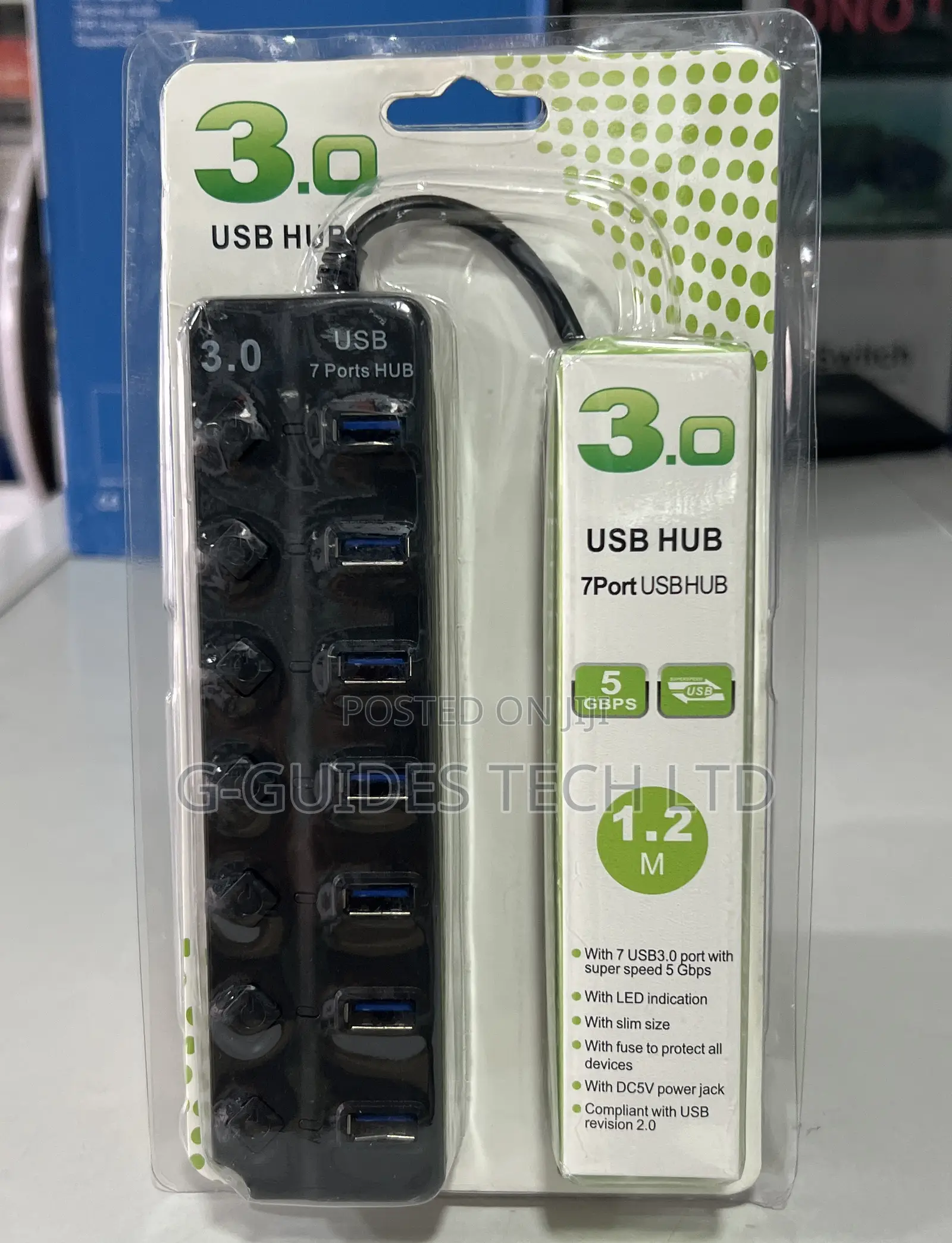 7-Port Usb 3.0 Hub ,7port 3.0 Usb Hub With Super Speed 5gbps