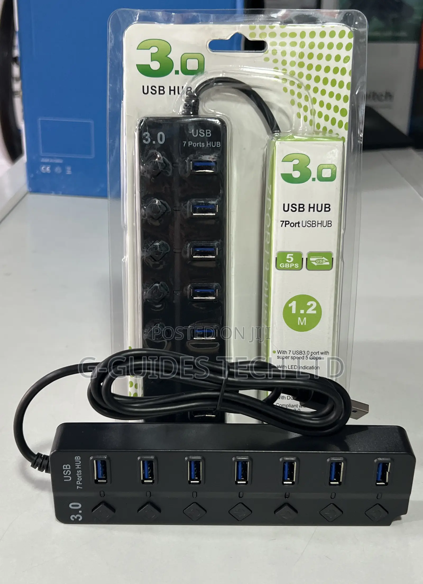 7-Port Usb 3.0 Hub ,7port 3.0 Usb Hub With Super Speed 5gbps