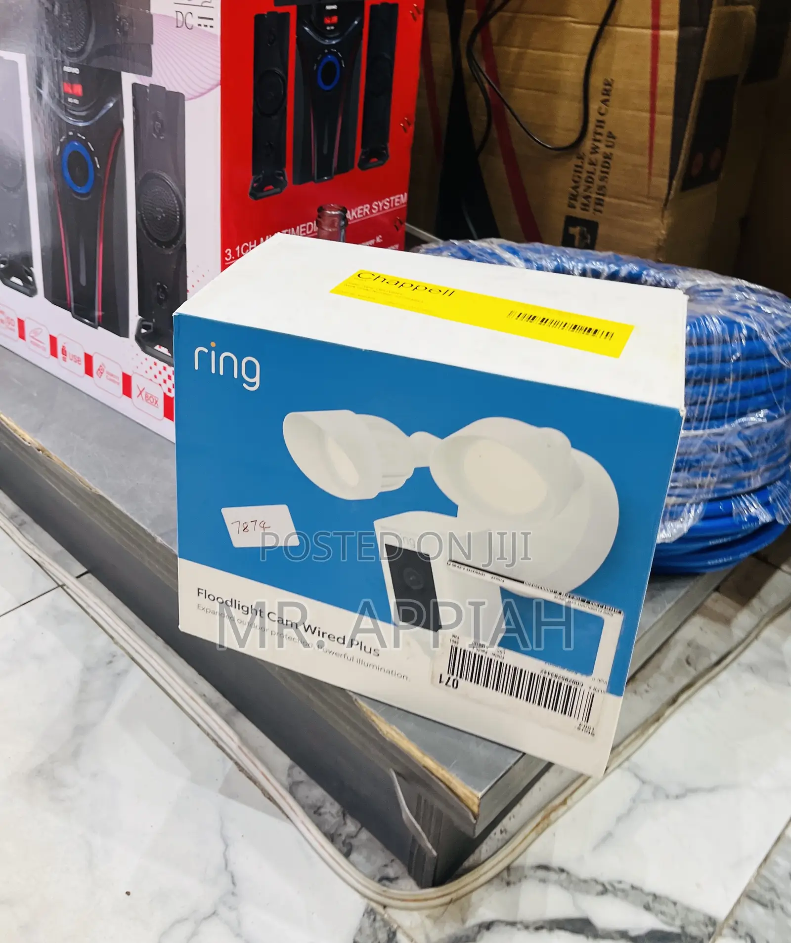 Affordable Ring Floodlight Cam Wired Plus(1080p)White.
