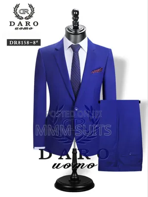 Quality Official 2-Piece Men Suit in Royal Blue