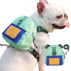 Dog Harness With Cute Backpack