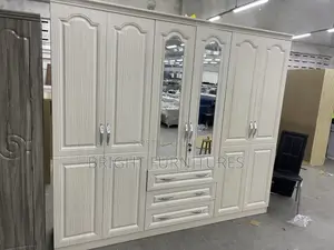 Foreign 6 Doors Wardrobe With Mirror and Drawers