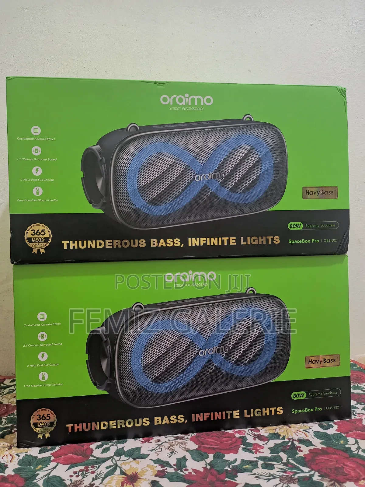 Oraimo Spacebox Pro 80w Karaoke-Support Wireless Speaker