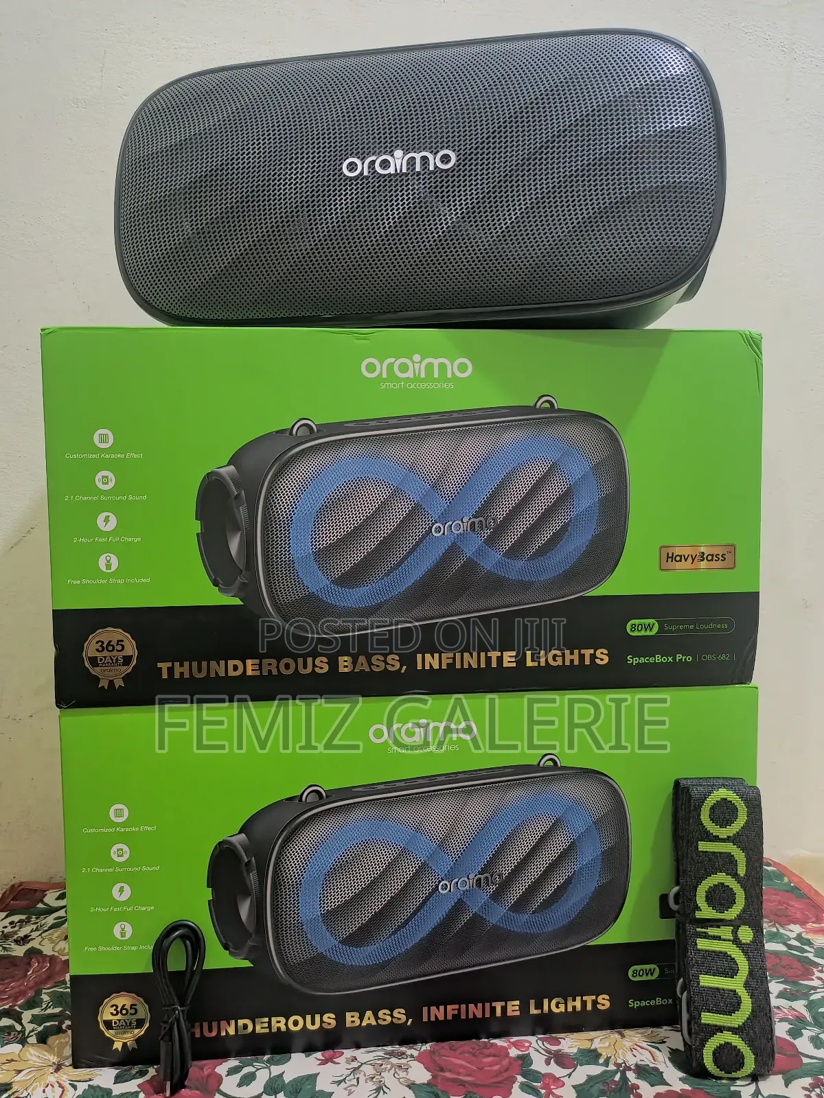 Oraimo Spacebox Pro 80w Karaoke-Support Wireless Speaker