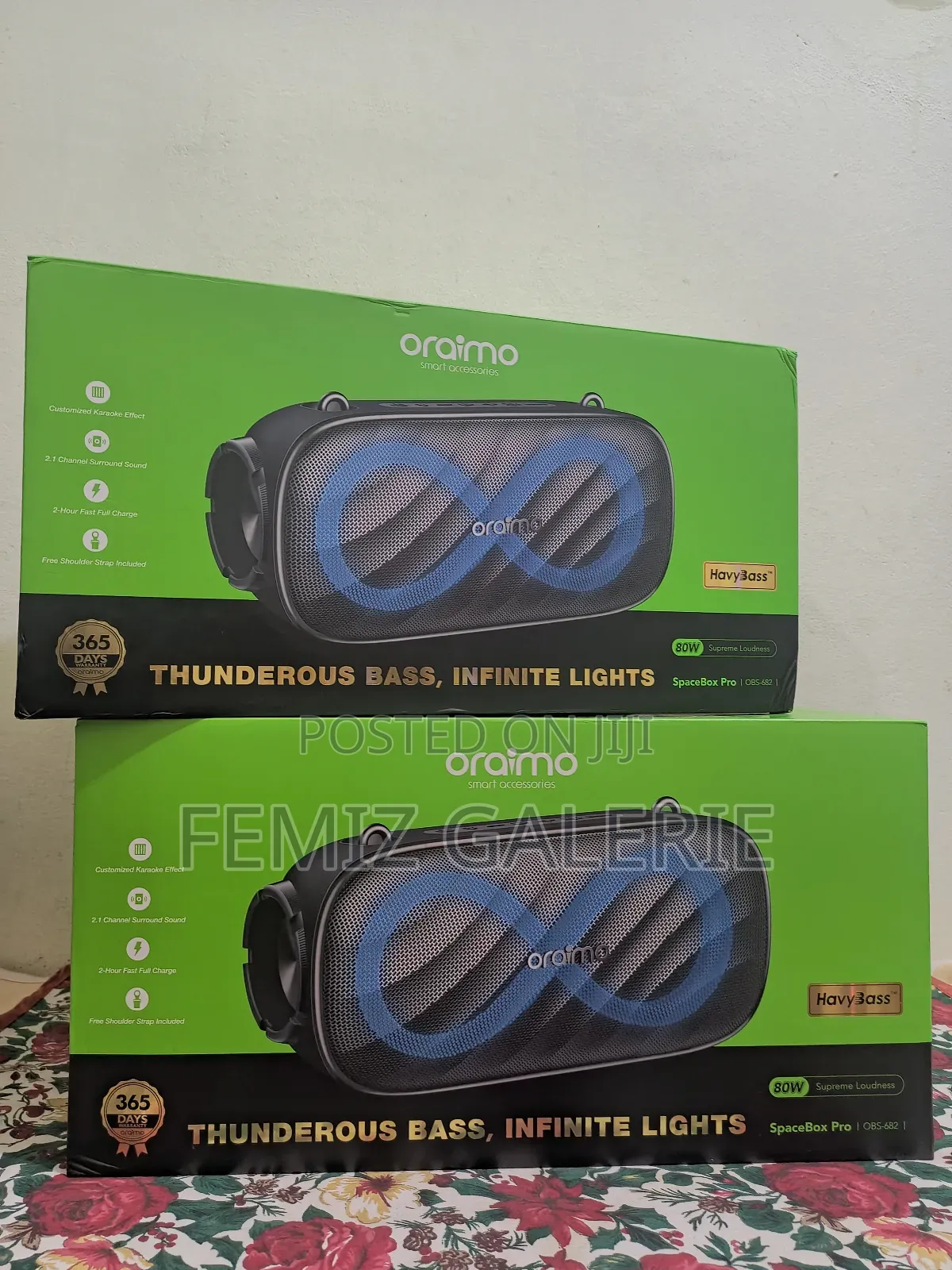Oraimo Spacebox Pro 80w Karaoke-Support Wireless Speaker