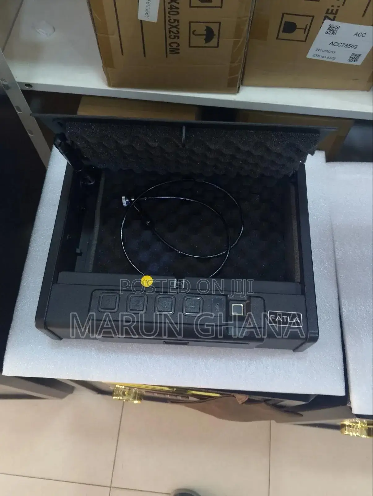 Gun Safe Locker Box With Finger Lock & Security Wire - 8 Kg