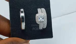 Bride's and Groom's Sterling Silver Rings Set