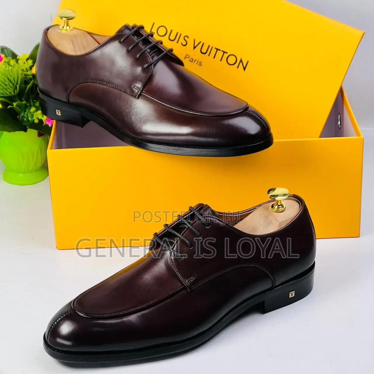Louis Vuitton Dark Coffee Lace Up Shoe