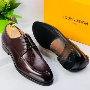 Louis Vuitton Dark Coffee Lace Up Shoe