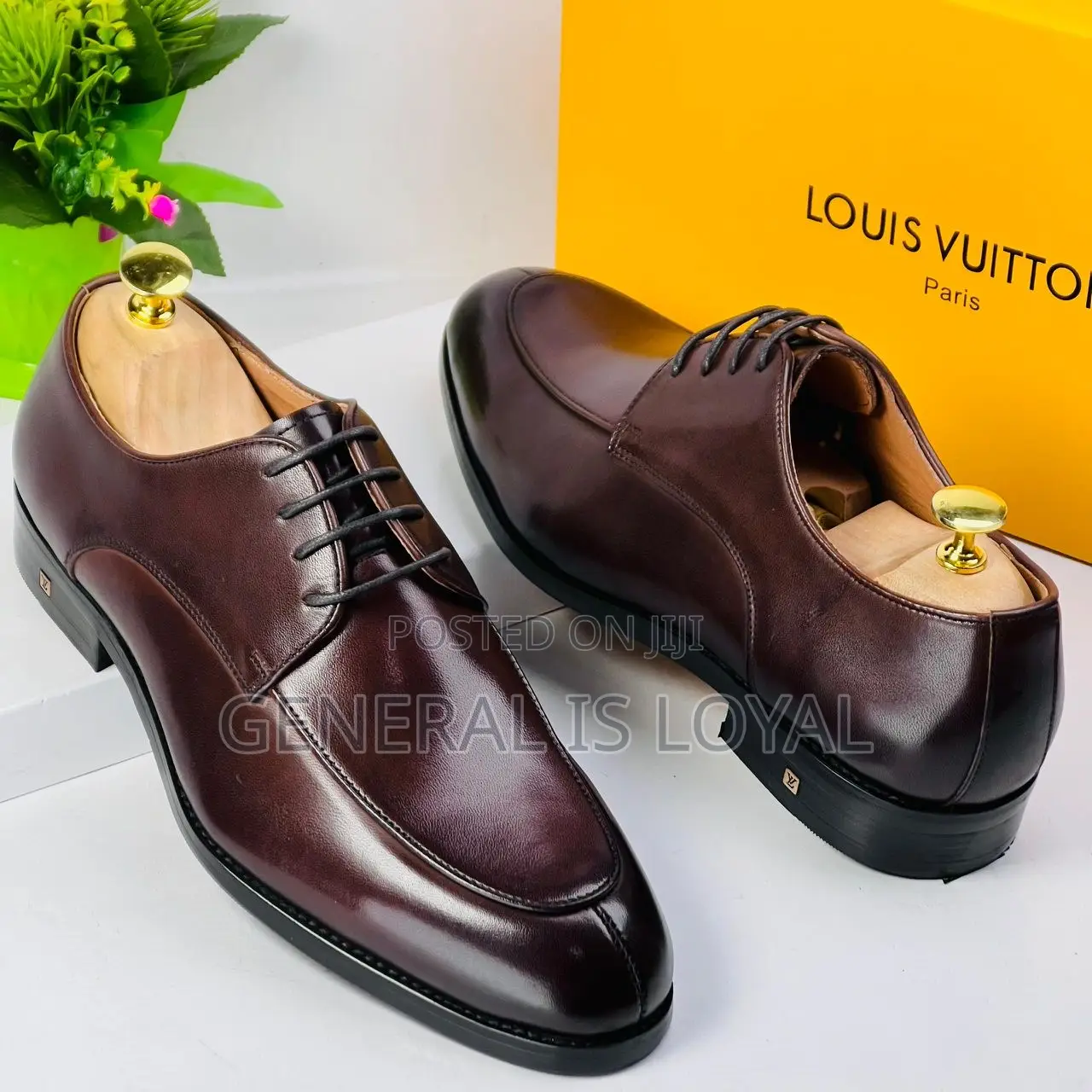 Louis Vuitton Dark Coffee Lace Up Shoe