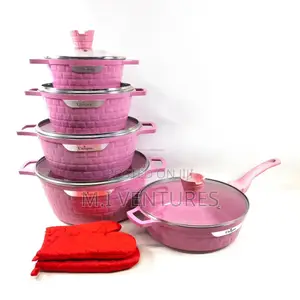 10 Pieces Unique Granite Non Stick Cookware Set