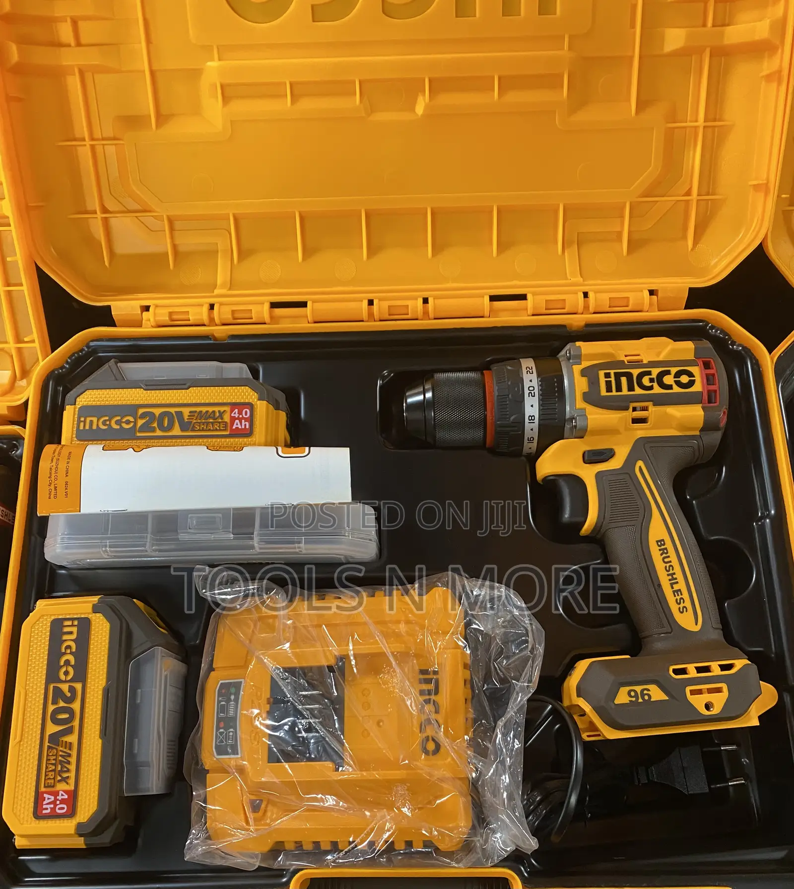 Ingco 96nm Compact Brushless Cordless Impact Drill 20v