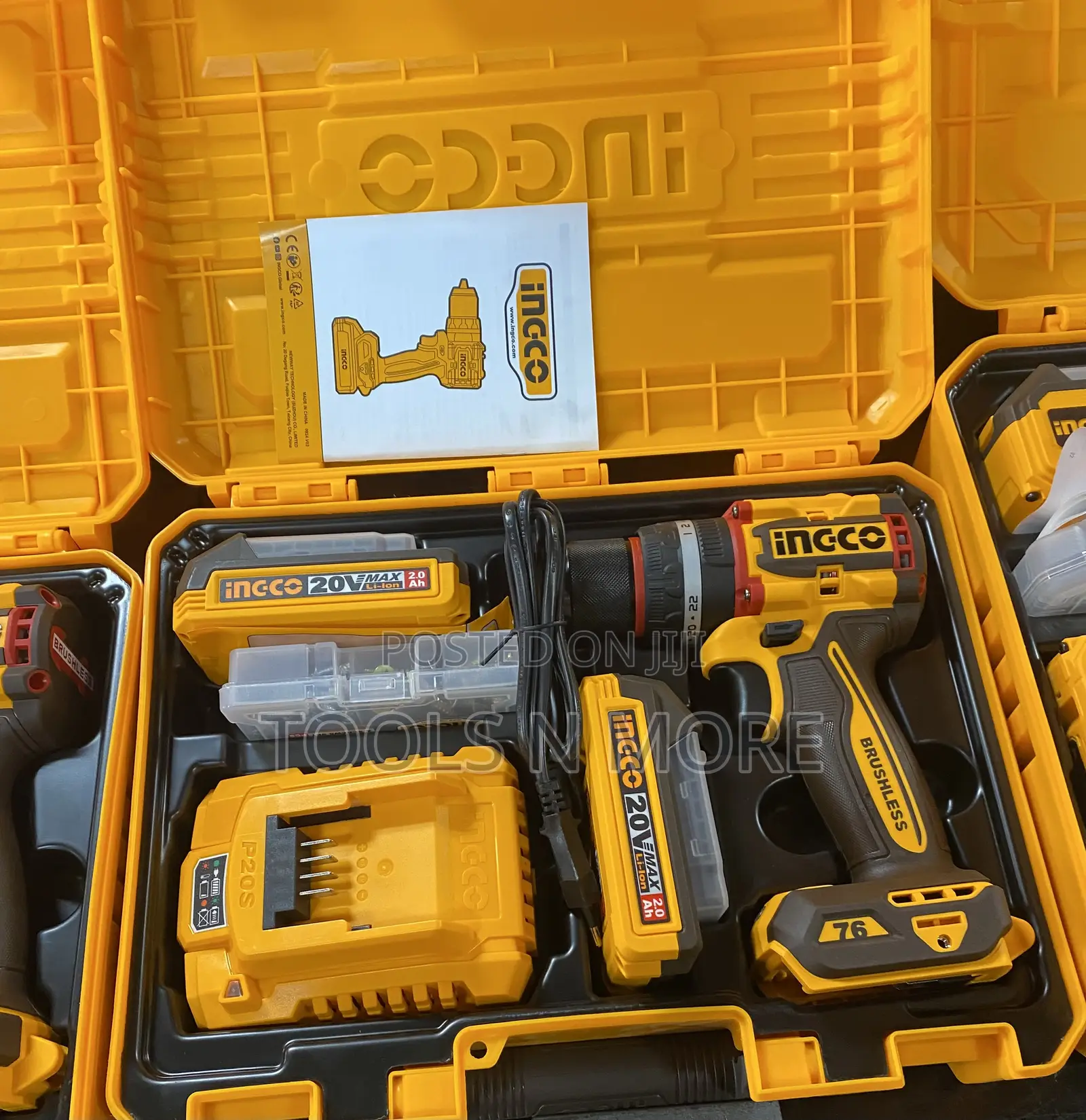 Ingco 76nm Cordless Impact Drill (20v Compact Brushless)