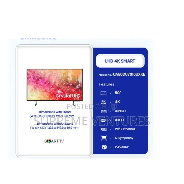 Samsung Uhd Smart 50′ Inch Television Ua50du7010uxke