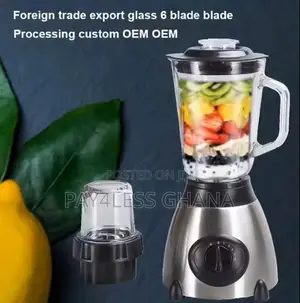 High-Speed Electric Blender 2-in-1 Glass Jug