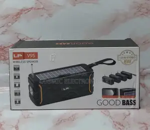 Lp V95 Wireless Speaker – Portable With Solar Panels