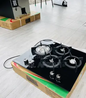 Ceramic Glass 60cm in Built 4 Gas Burner(Black) 