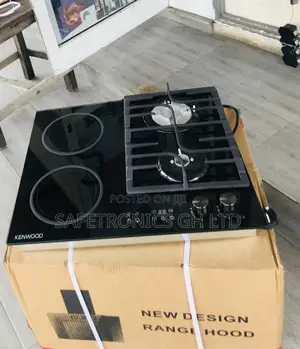 Premium in-Built 60cm Black Kenwood 2 Gas 2 Electric Cooker