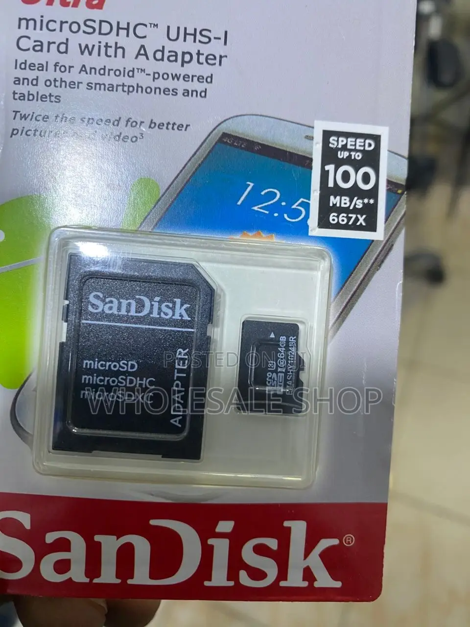64gb Sandisk Micro-Card With Adapter