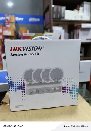 Hikvision Analog Audio Kit + 60w +Amplifier+Ceiling Speaker