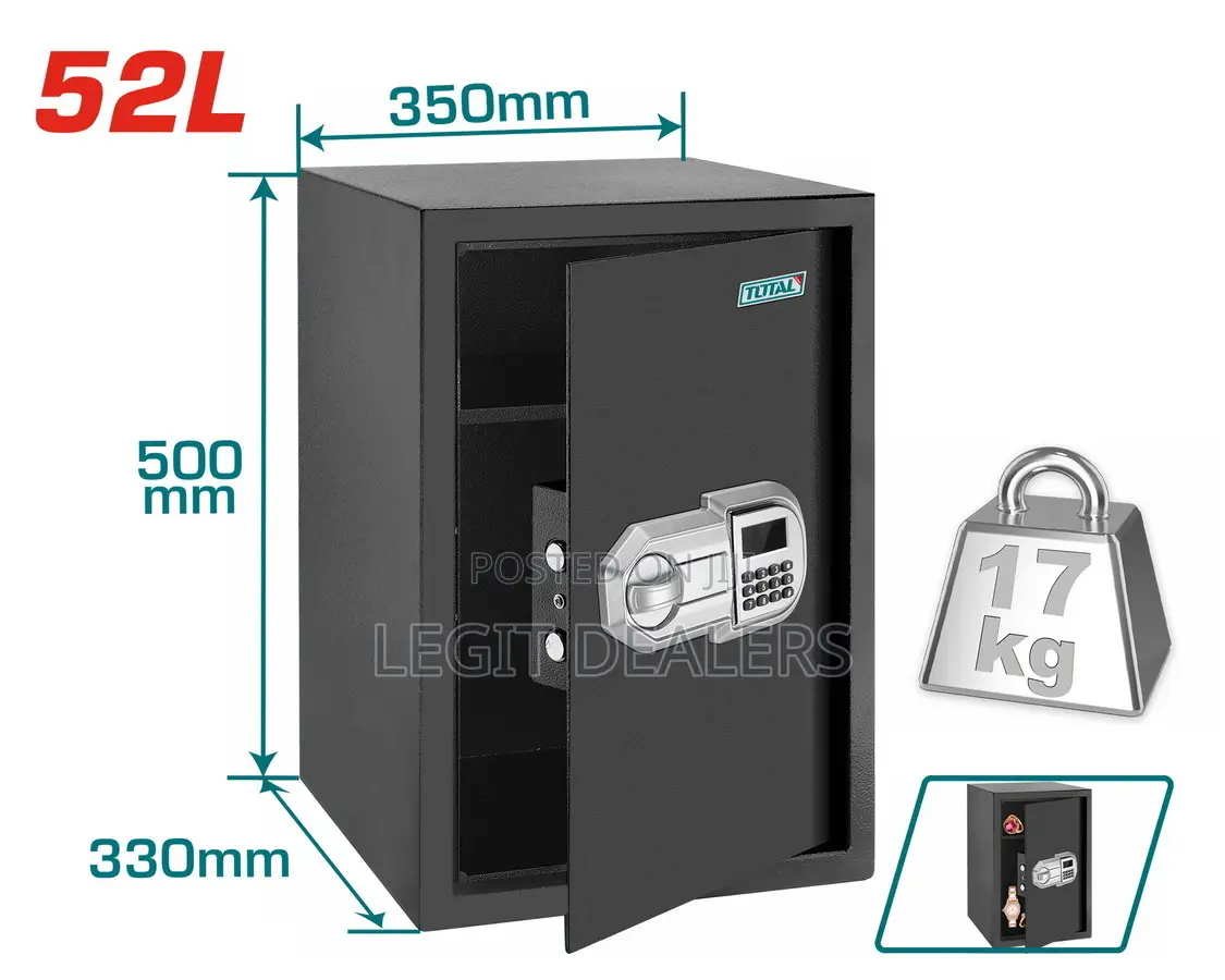 Strong Safe Box for Items, Cash Documents. 52l