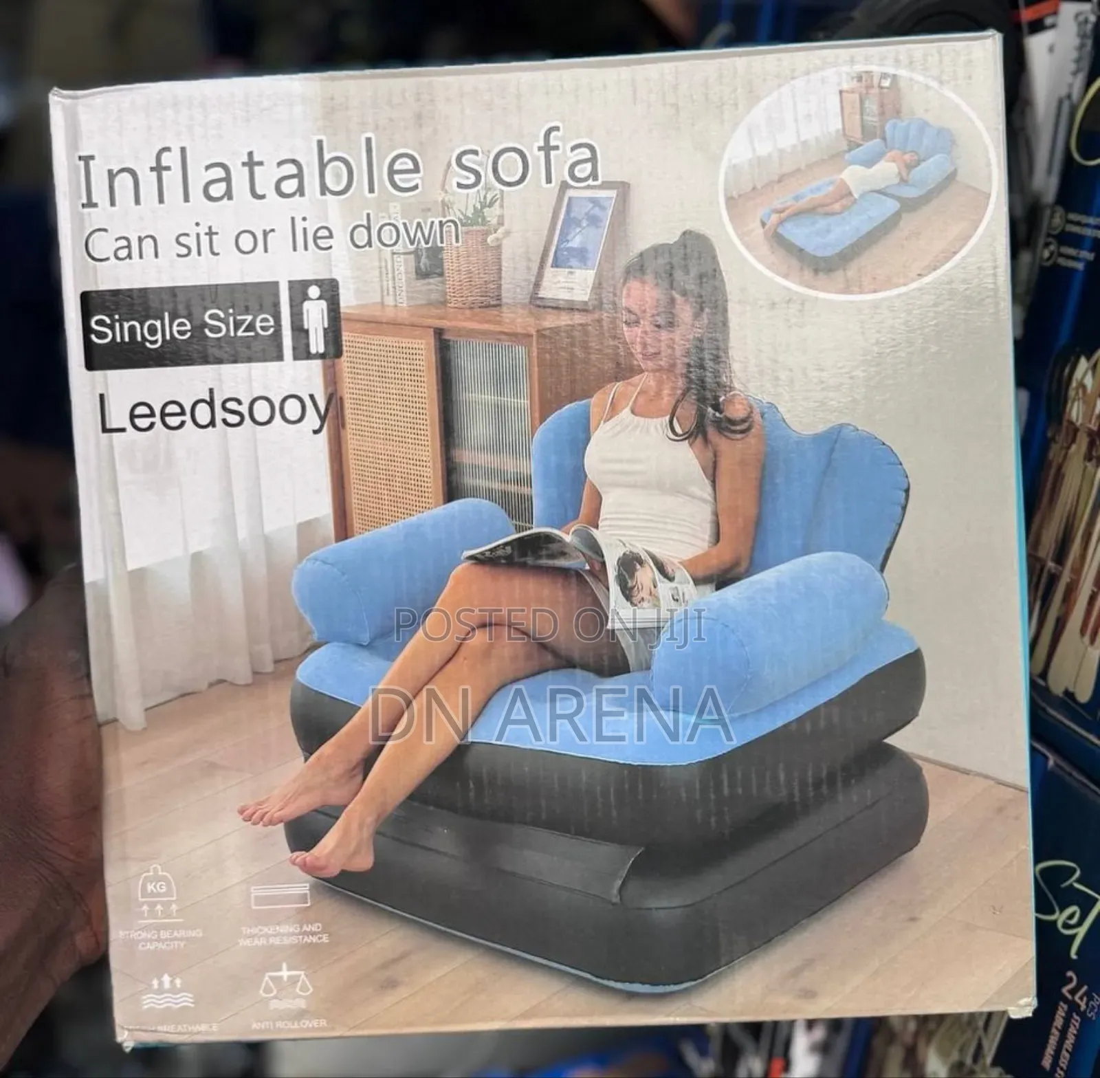 Inflatable Sofa With Air Pump Outdoor Adult Lazy Sofa