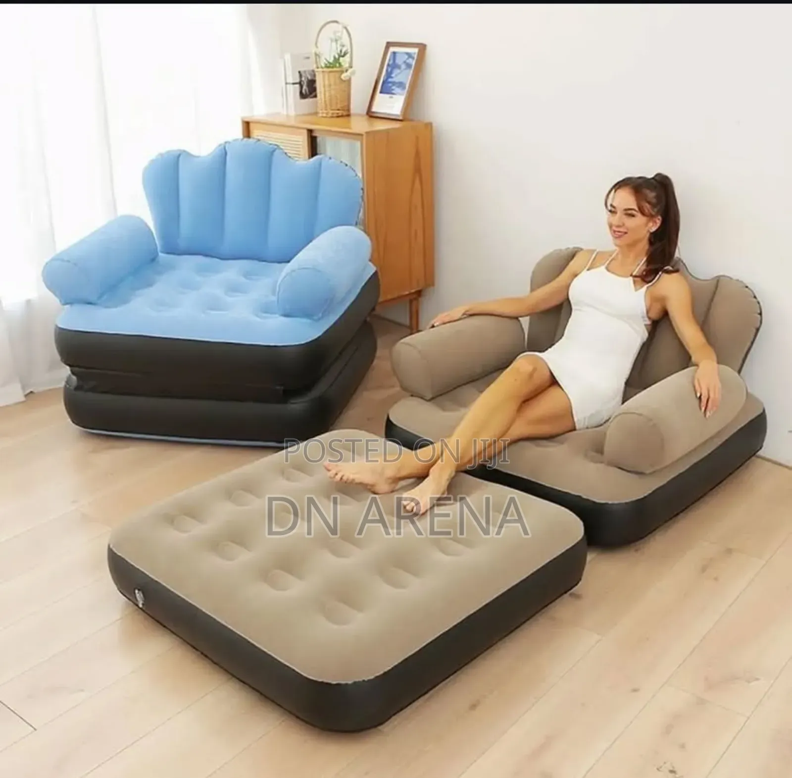 Inflatable Sofa With Air Pump Outdoor Adult Lazy Sofa