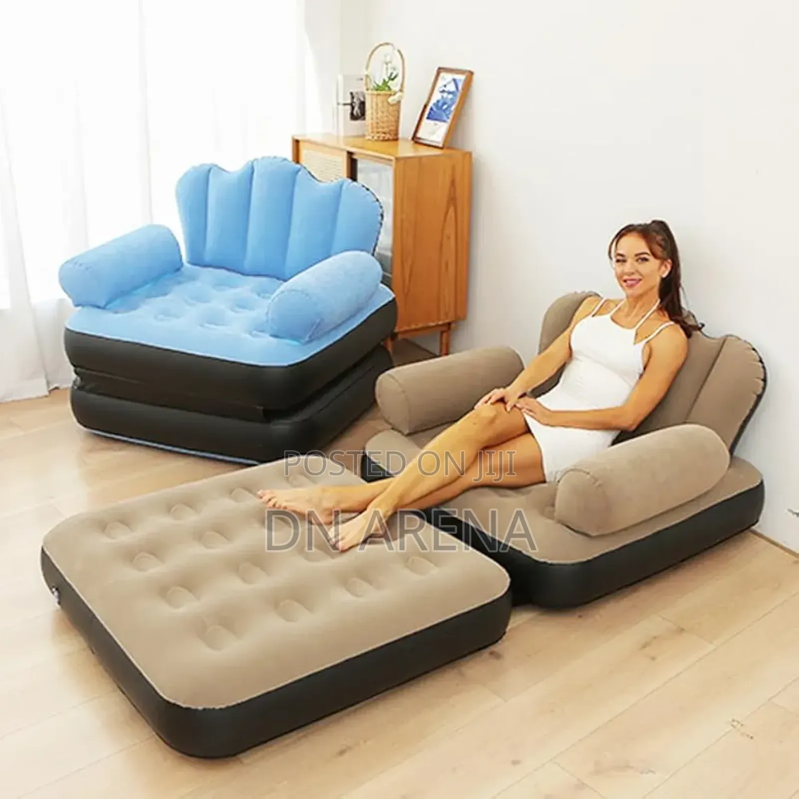 Inflatable Sofa With Air Pump Outdoor Adult Lazy Sofa