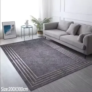 Grey Irregular Pattern Anti Slip 3d Center Carpet 200/300cm