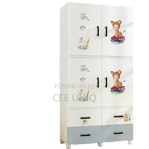 Plastic Clothes Wardrobe With Storage Drawers