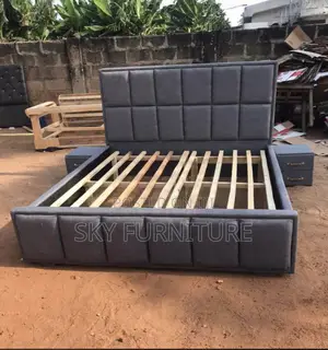 King-Size Bed Frame With 2 Drawers