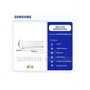 Samsung 2.5hp R410 Split Ac Inverter Ar24bvhgawk/Ga